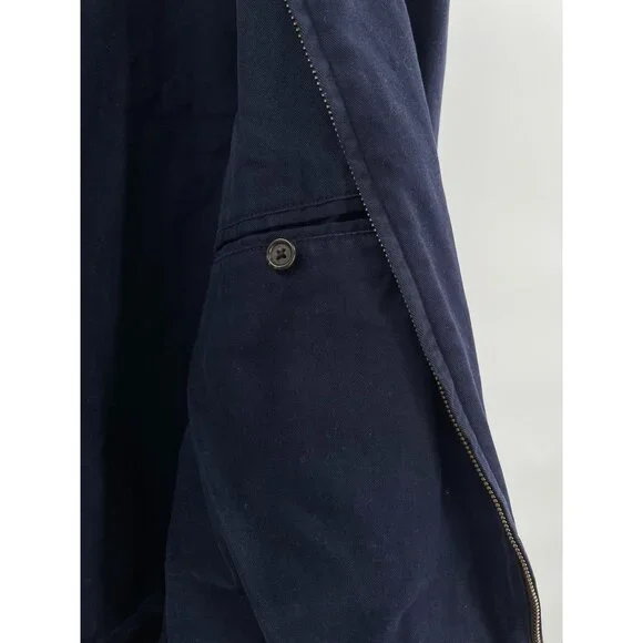 Vintage Polo Ralph Lauren Bomber Jacket Full Zip Up Front Coat Large Blue - Picture 4 of 8